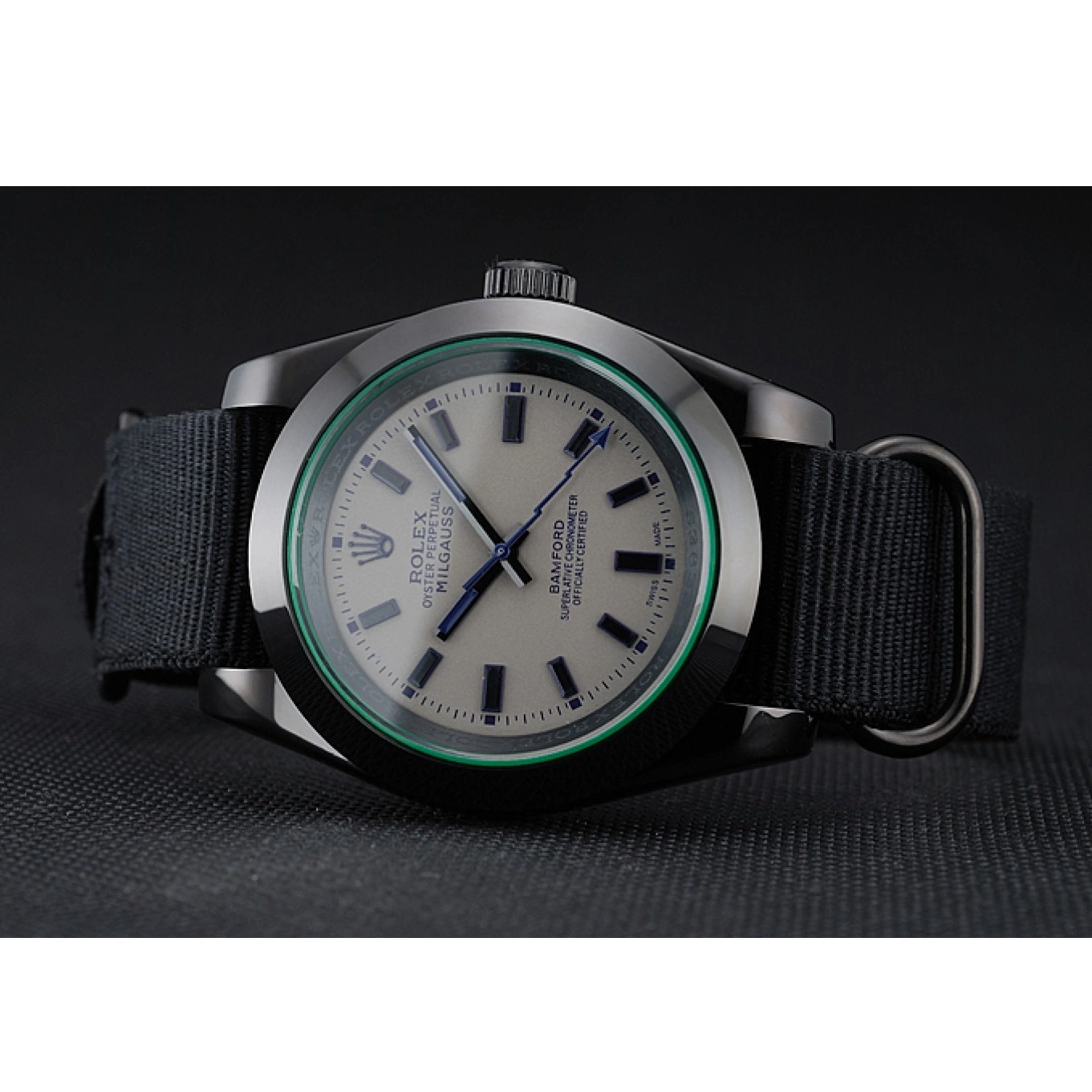 Rolex copies cheap Strap Black Milgauss Bamford 622000 Rolex Nylon 0518